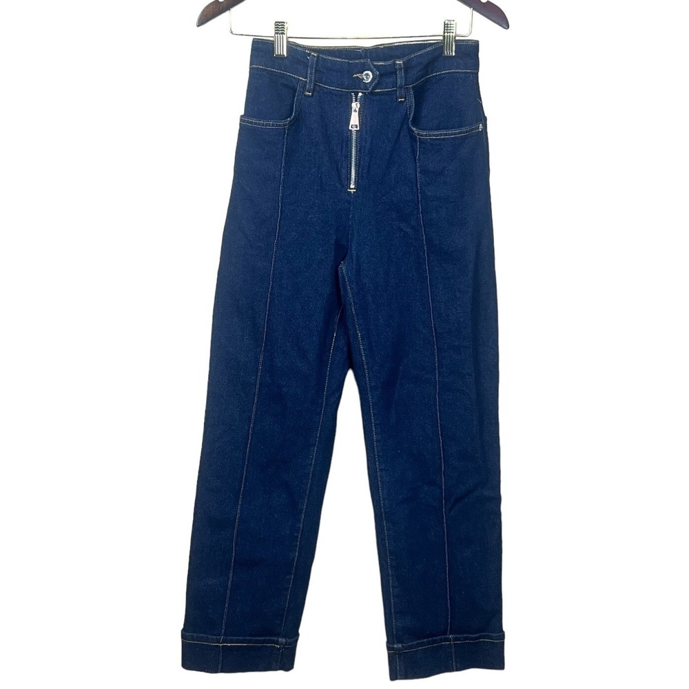 TWINSET Actitude 221AT2303 Women's Straight Leg Jeans with fold Size 26 NWOT